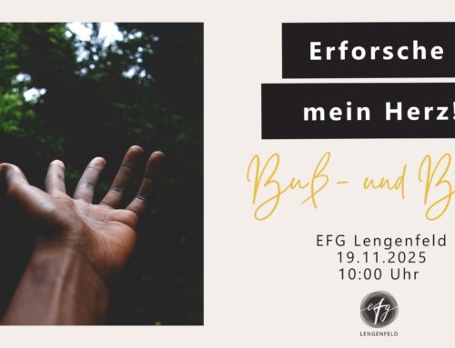 Gottesdienst am Buß- und Bettag